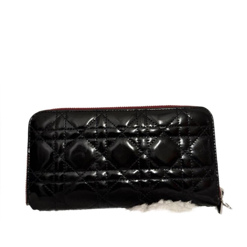 AUTHENTIC Dior Lady Dior Zippy Wallet- REDYED CONDITION - Picture 2 of 9